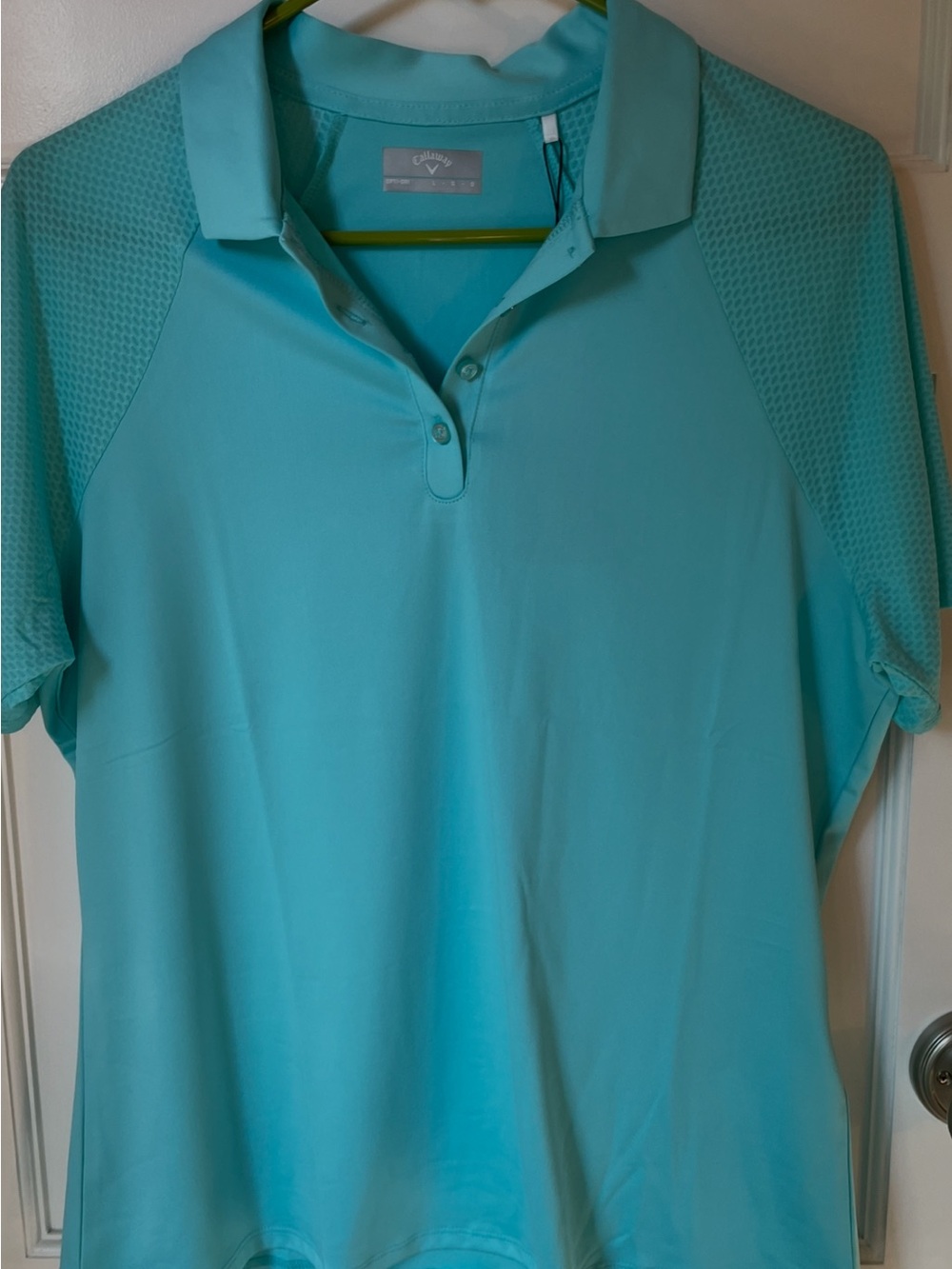 Callaway Women's Aqua Blue Performance Golf Polo size large